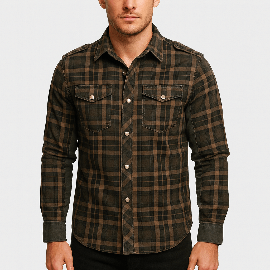Stoneburry | Stylish Plaid Button-Up Shirt