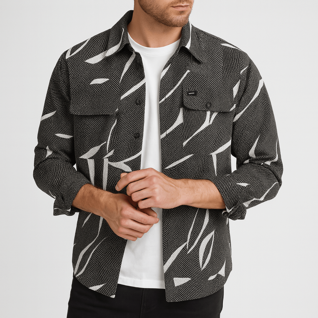 Stoneburry | Trendy Printed Long-Sleeved Shirt