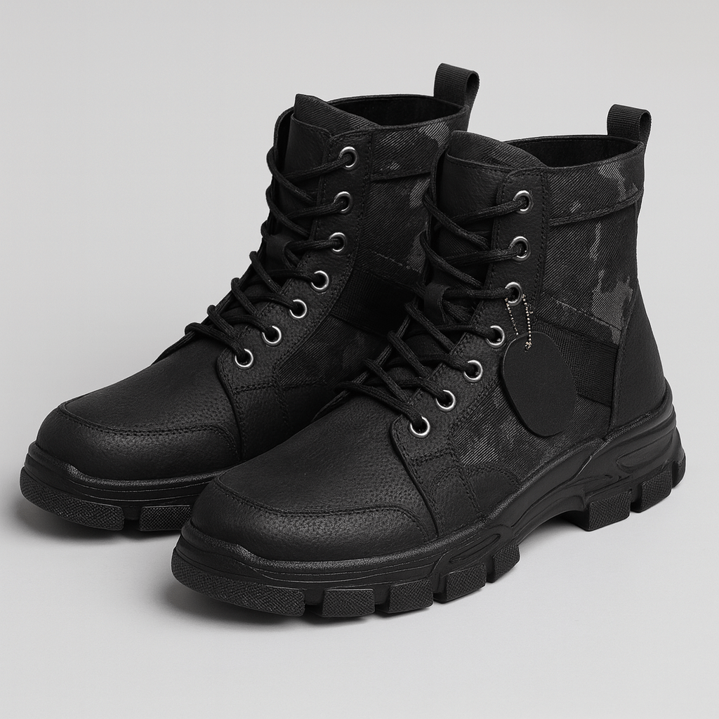 Stoneburry | Camouflage high-top ankle boots