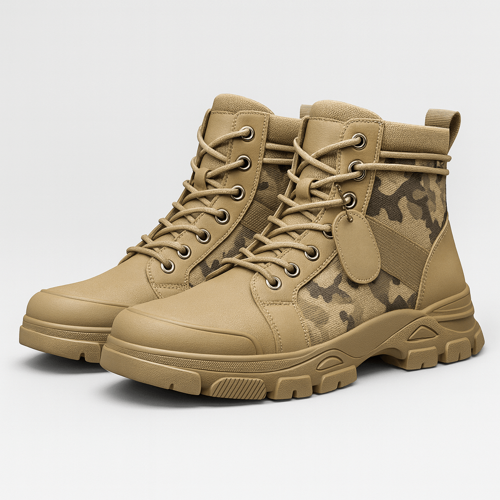 Stoneburry | Camouflage high-top ankle boots