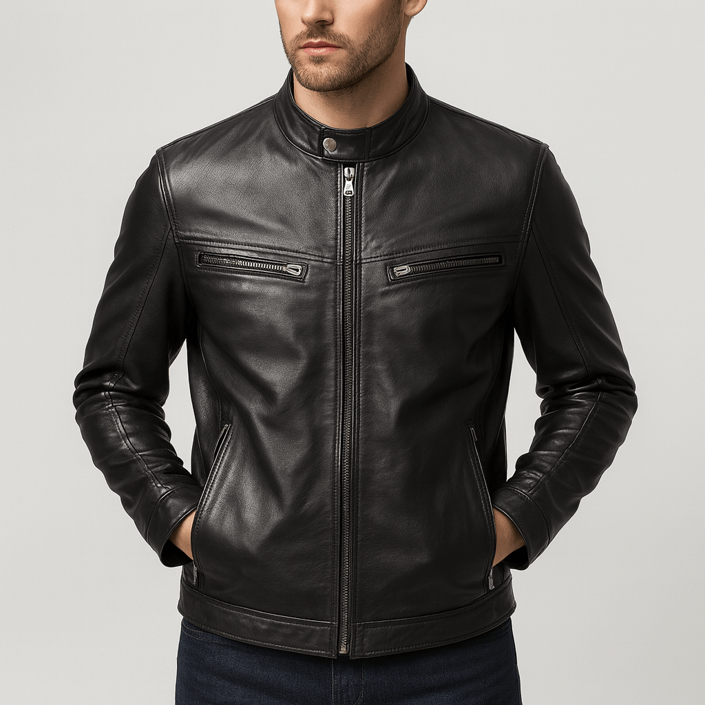 Stoneburry | Leather Zip Jacket