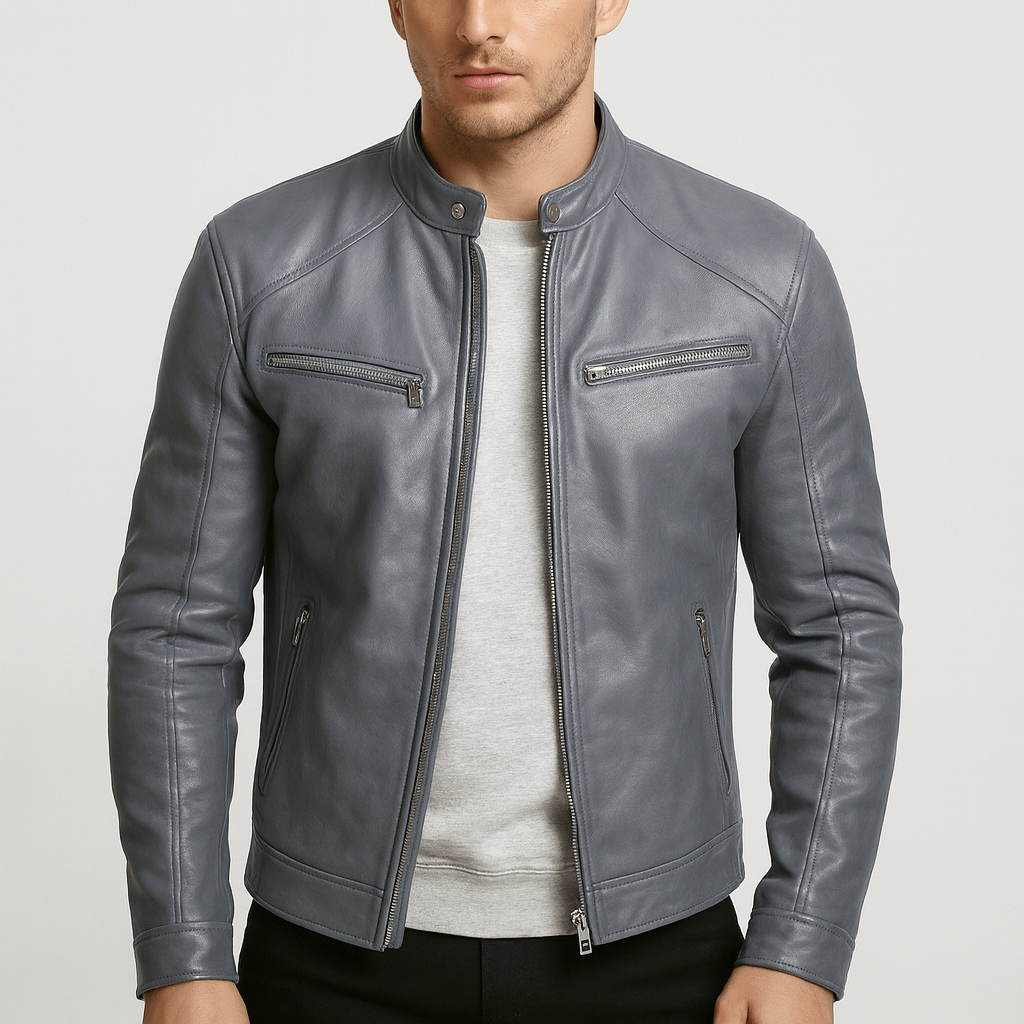 Stoneburry | Leather Zip Jacket