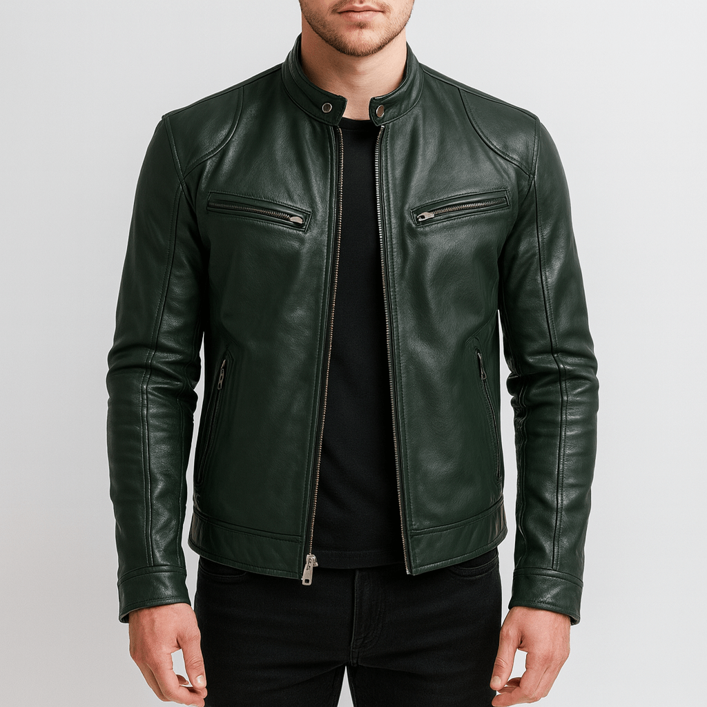 Stoneburry | Leather Zip Jacket