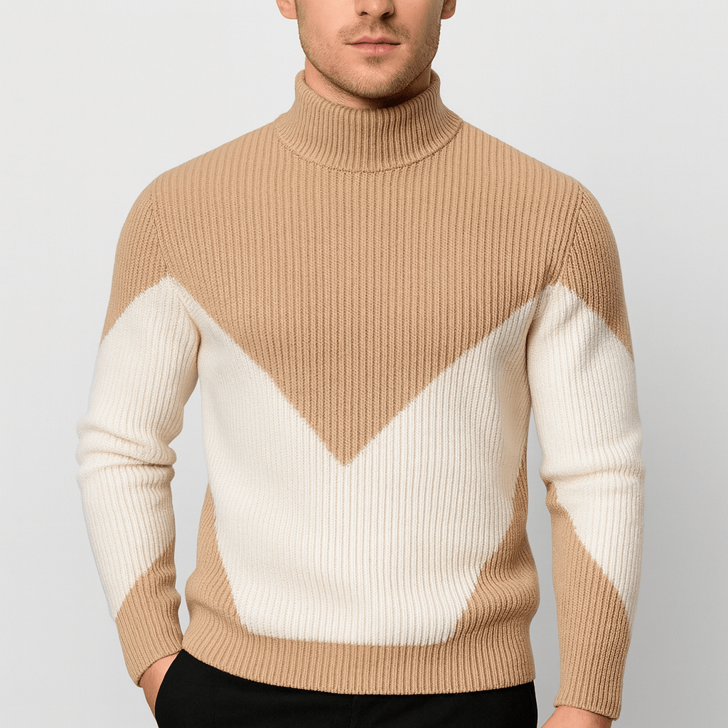 Stoneburry | Ribbed knit turtleneck sweater