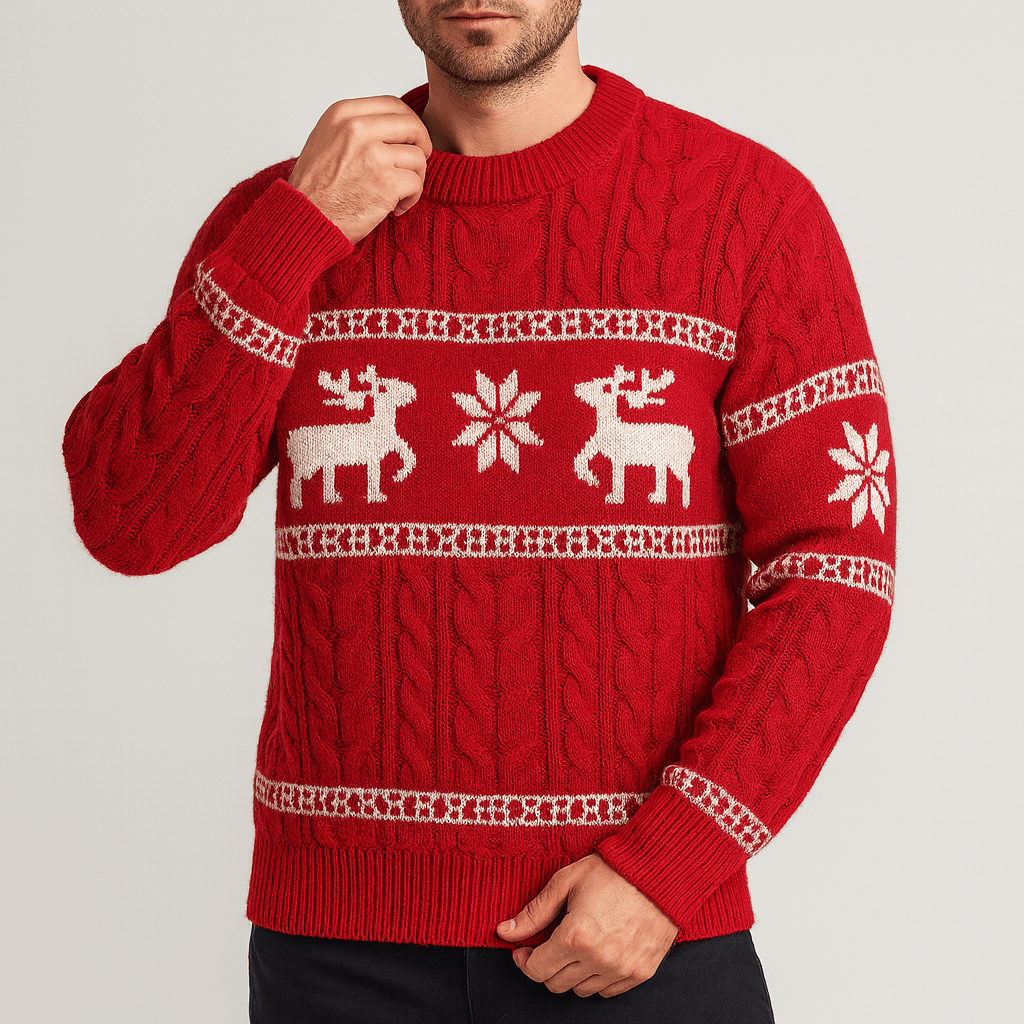 Stoneburry | Relaxed fit wool blend cable knit sweater