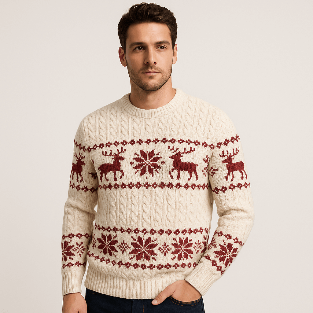 Stoneburry | Relaxed fit wool blend cable knit sweater