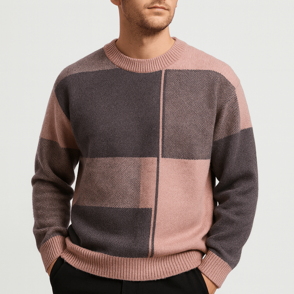 Stoneburry | Soft knit geometric pattern sweater