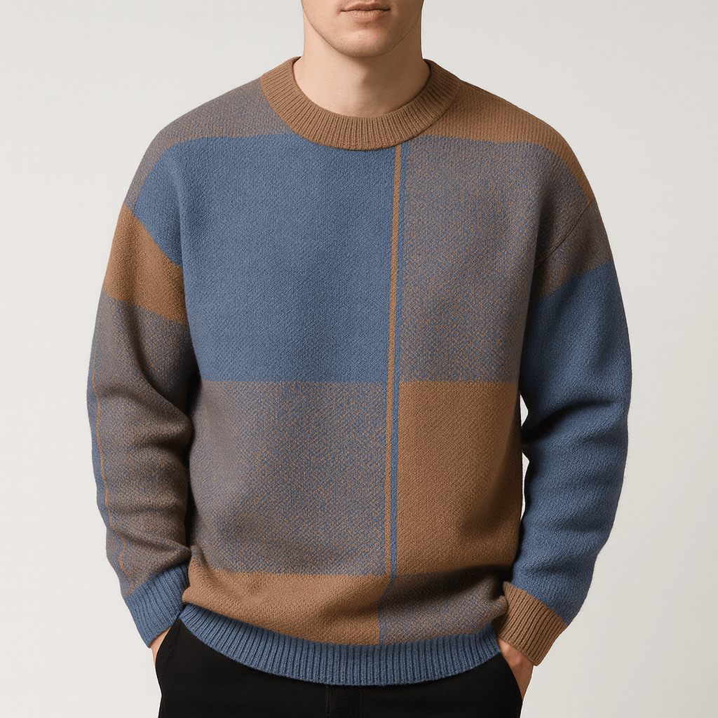 Stoneburry | Soft knit geometric pattern sweater