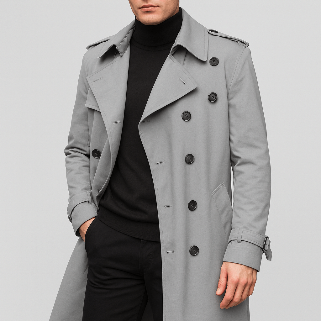 Stoneburry | Tailored fit double-breasted trench coat