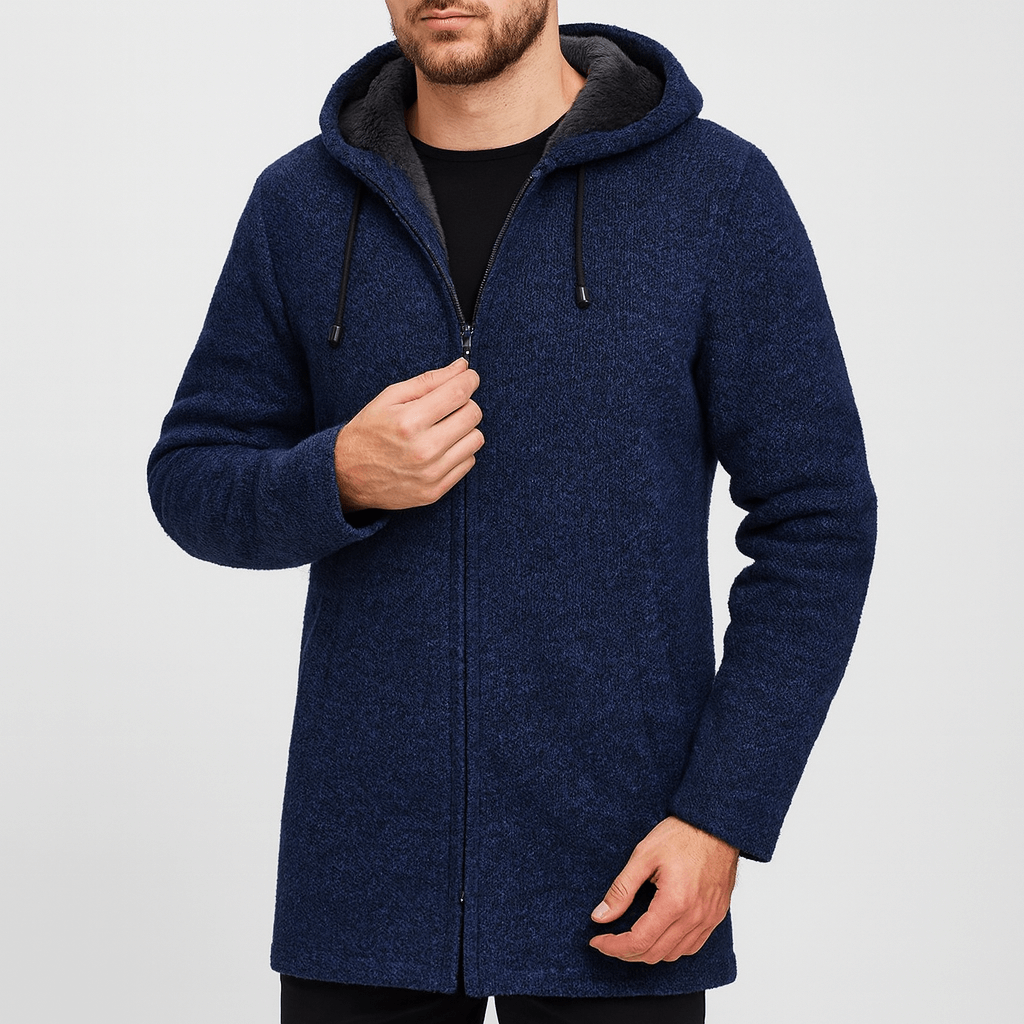Stoneburry | Long fleece jacket with zip closure