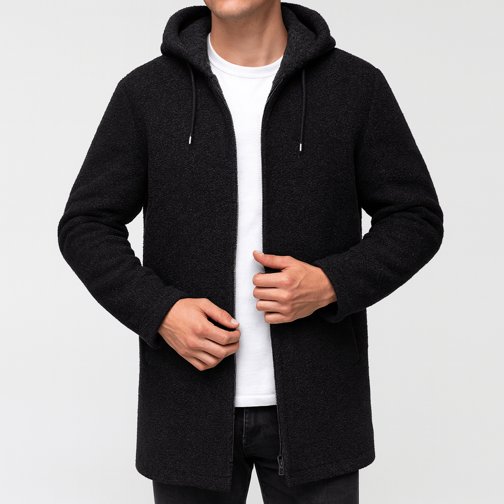 Stoneburry | Long fleece jacket with zip closure
