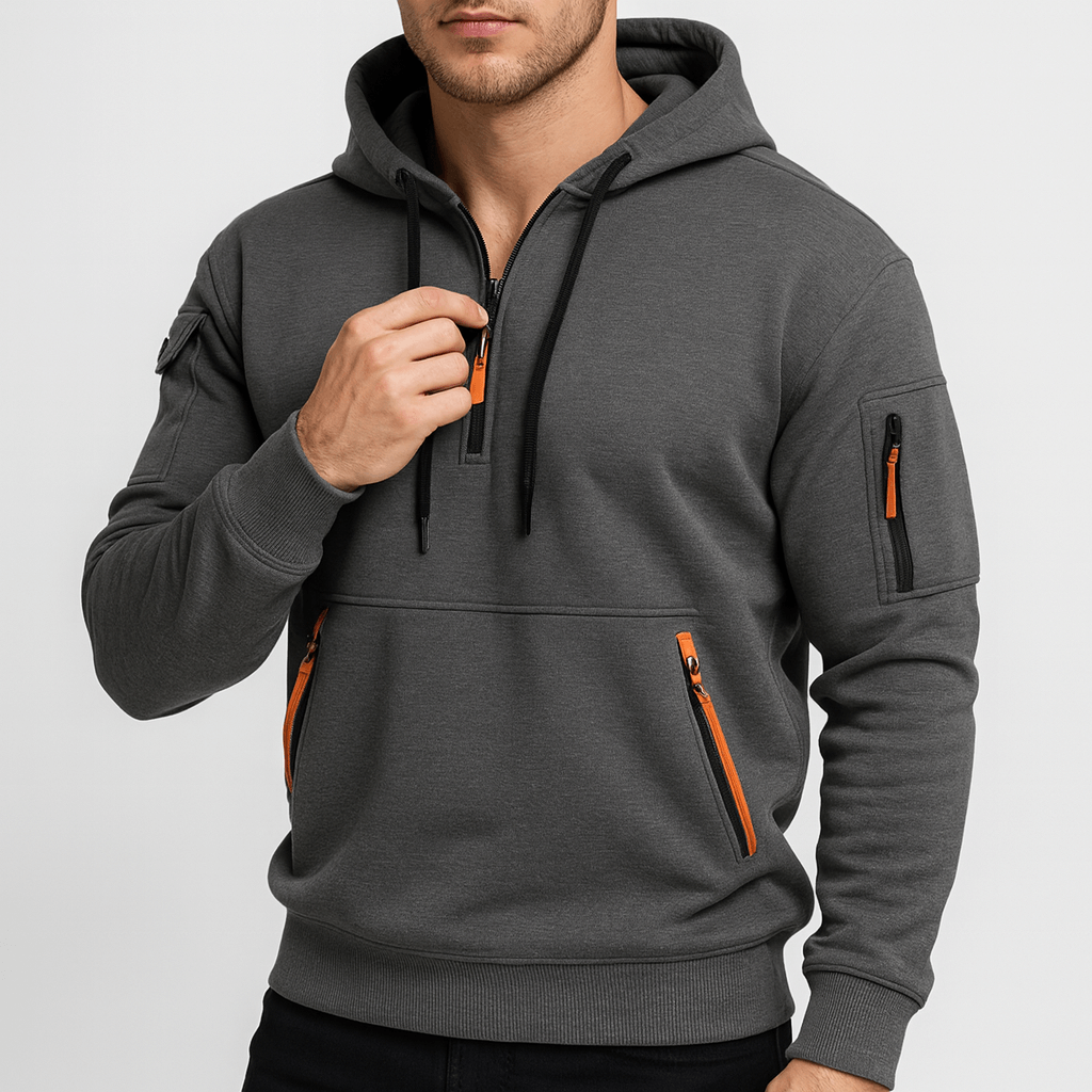 Stoneburry | Half-zip urban utility hoodie
