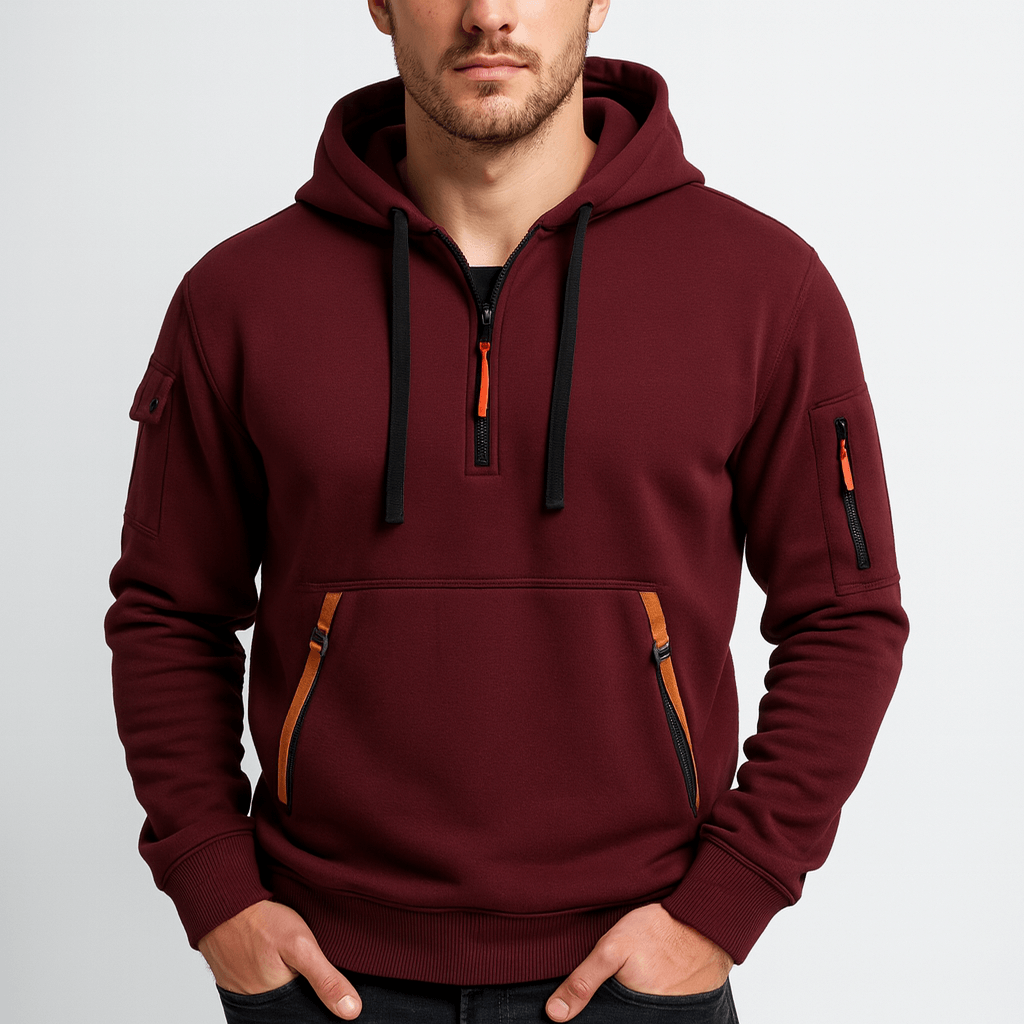 Stoneburry | Half-zip urban utility hoodie