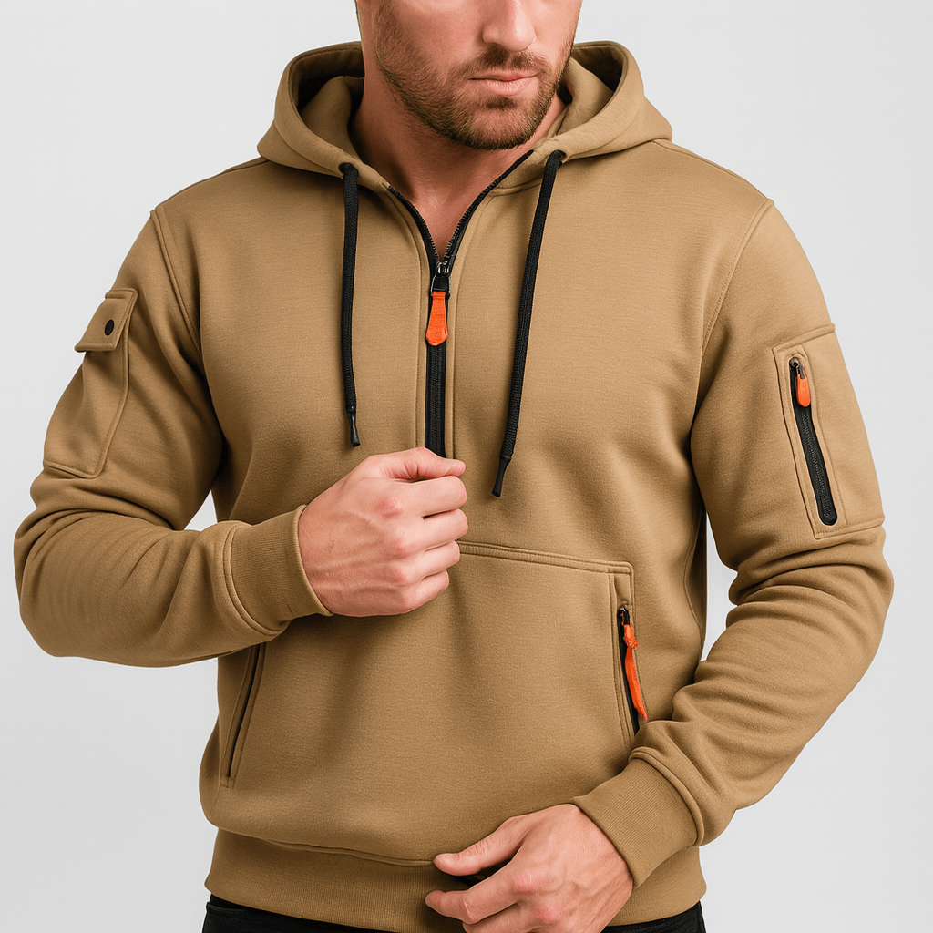 Stoneburry | Half-zip urban utility hoodie
