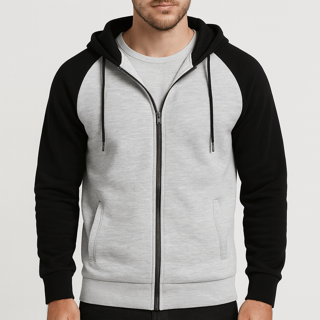 Stoneburry | Sporty zip-up hoodie with drawstring hood