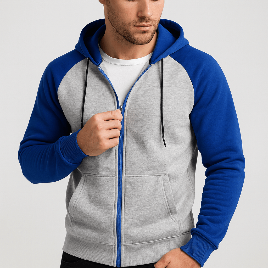Stoneburry | Sporty zip-up hoodie with drawstring hood