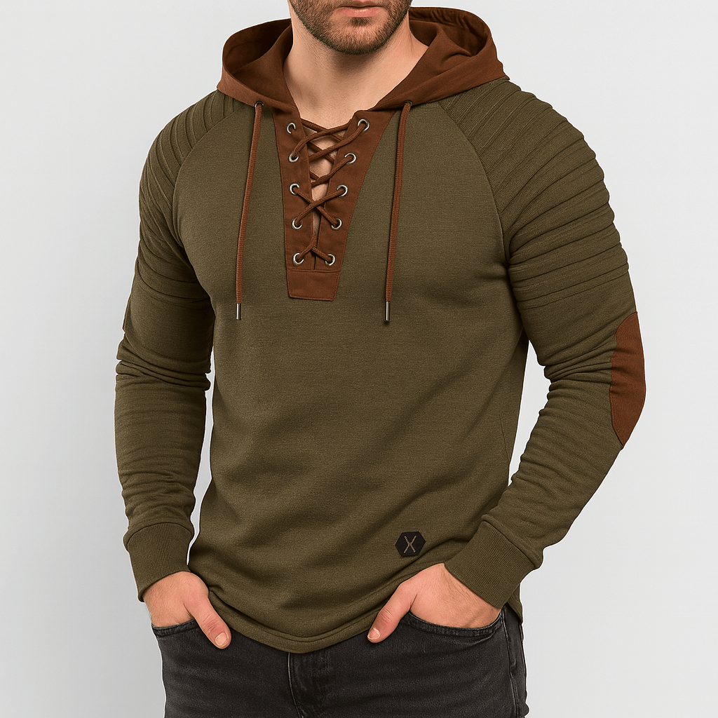 Stoneburry | Lace-up hooded sweatshirt