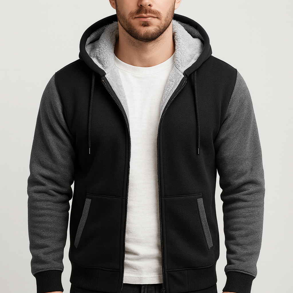 Stoneburry | Fleece lined hooded jacket