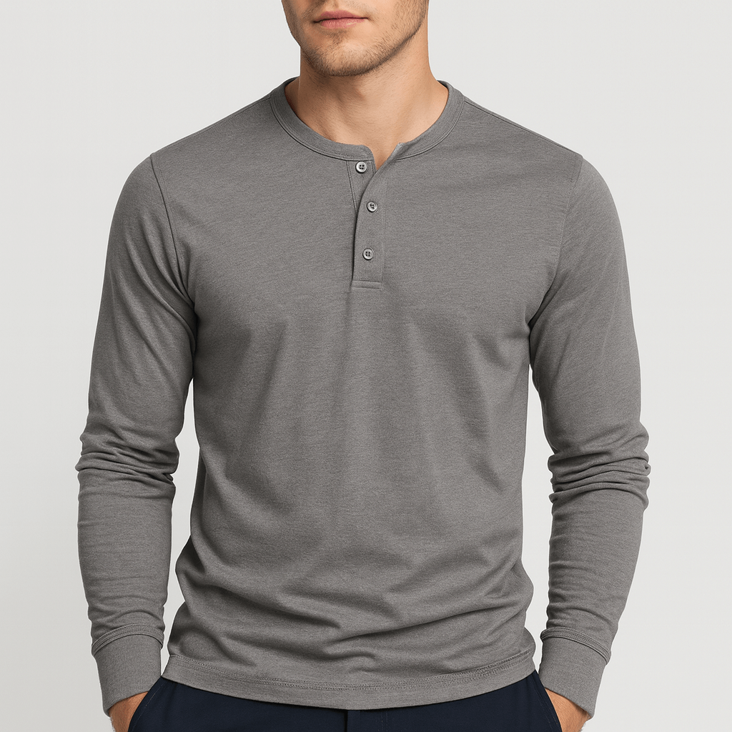 Stoneburry | Classic long sleeve henley shirt
