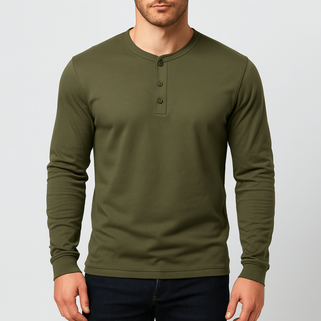 Stoneburry | Classic long sleeve henley shirt