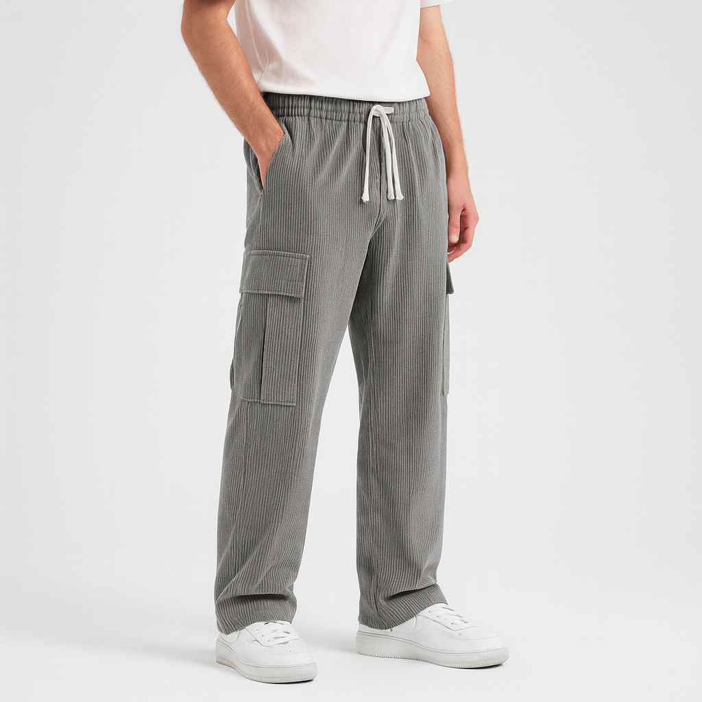 Stoneburry | Relaxed fit corduroy cargo trousers