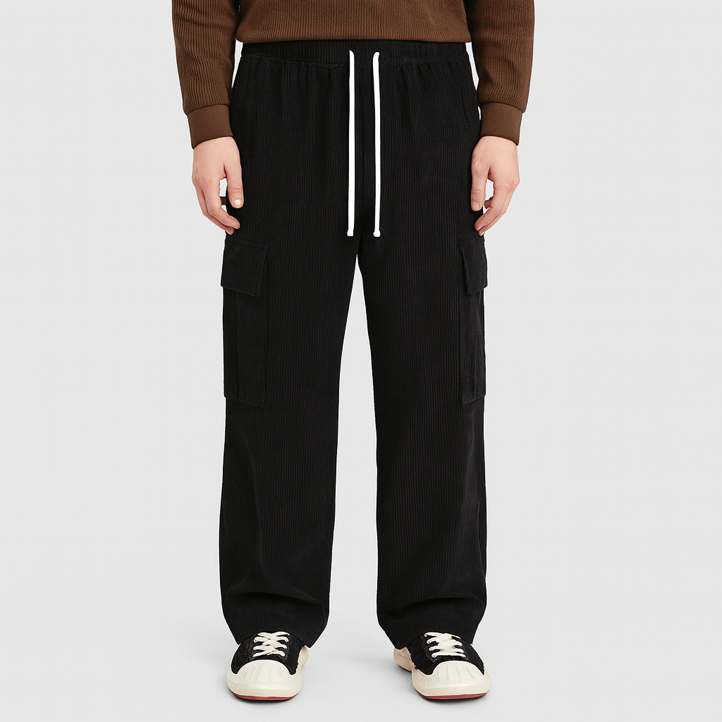 Stoneburry | Relaxed fit corduroy cargo trousers