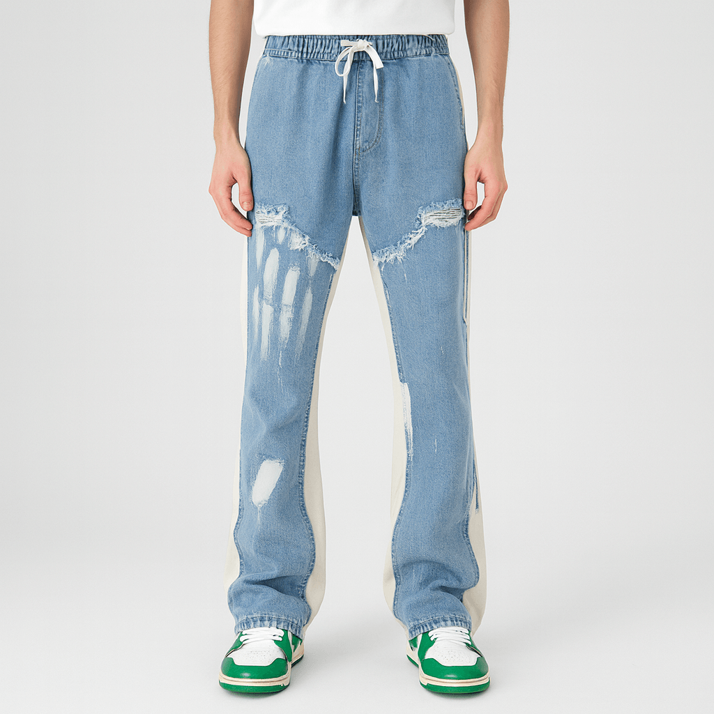 Stoneburry | Baggy fit flared denim pants
