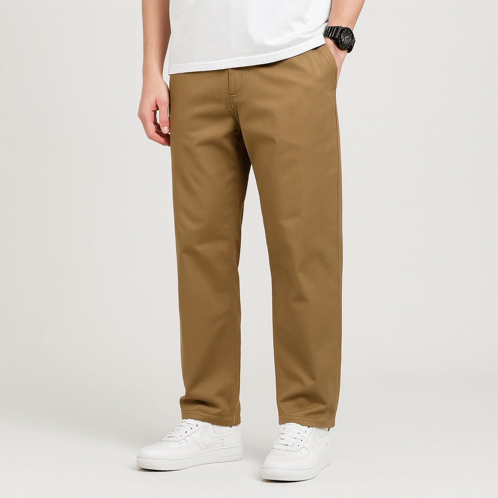Stoneburry | Relaxed fit cotton blend casual trousers