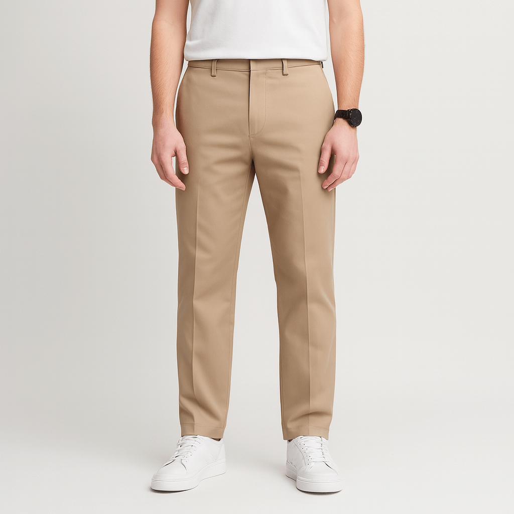 Stoneburry | Relaxed fit cotton blend casual trousers