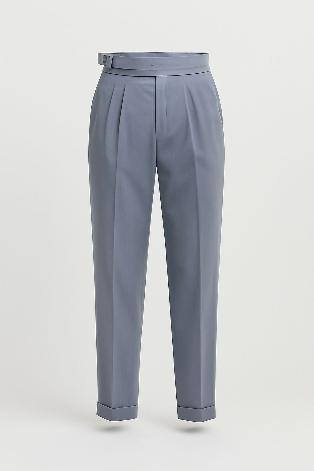 Oliver | Men’s High-Waisted Trousers – Tailored Fit – Pleated Front – Adjustable Side Buckle