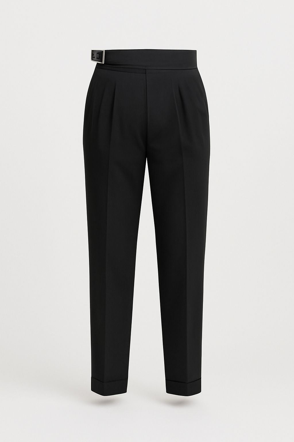 Oliver | Men’s High-Waisted Trousers – Tailored Fit – Pleated Front – Adjustable Side Buckle