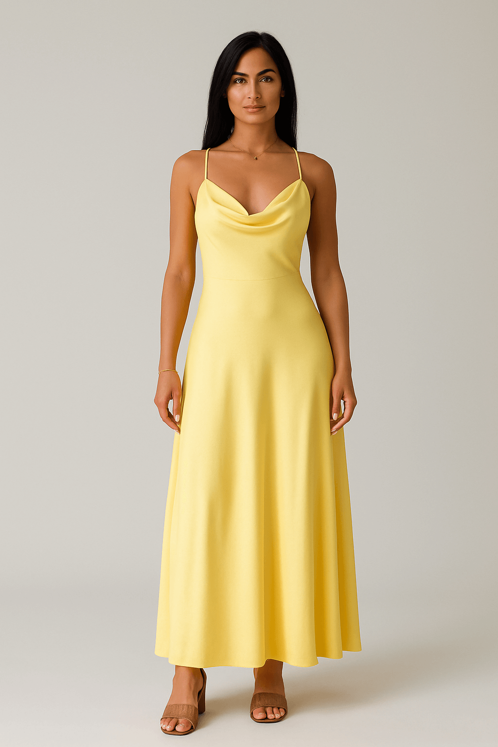 Bonnie | Cowl-Neck Maxi Dress - Sleeveless & Flowing Silhouette