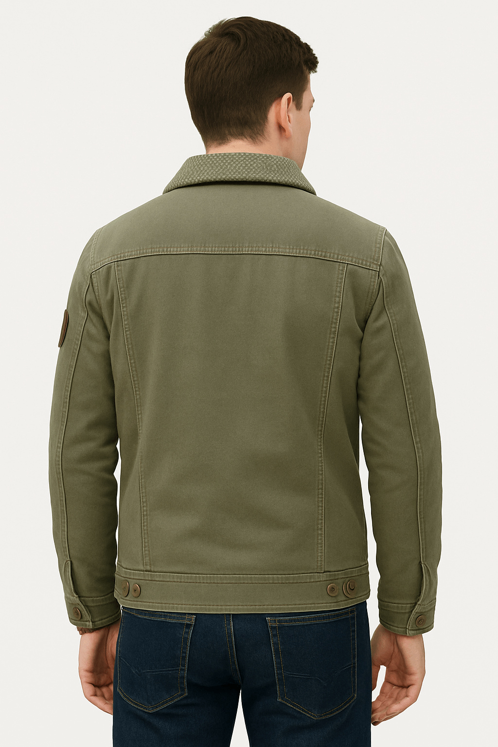 Julian | Men’s Fleece Lined Canvas Jacket - Cotton Shell - Warm Fleece Interior - Chest Pocket
