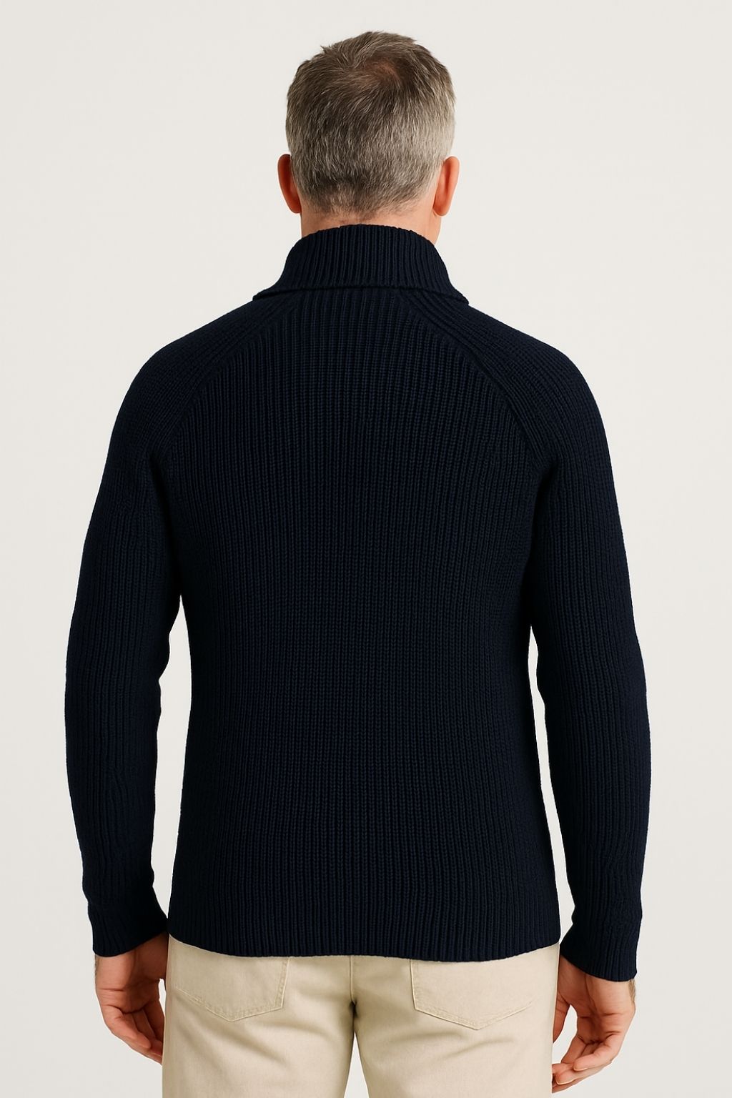 Noah | Men’s Knitted Cardigan - Button-Up Sweater - Ribbed Design - Everyday Layering