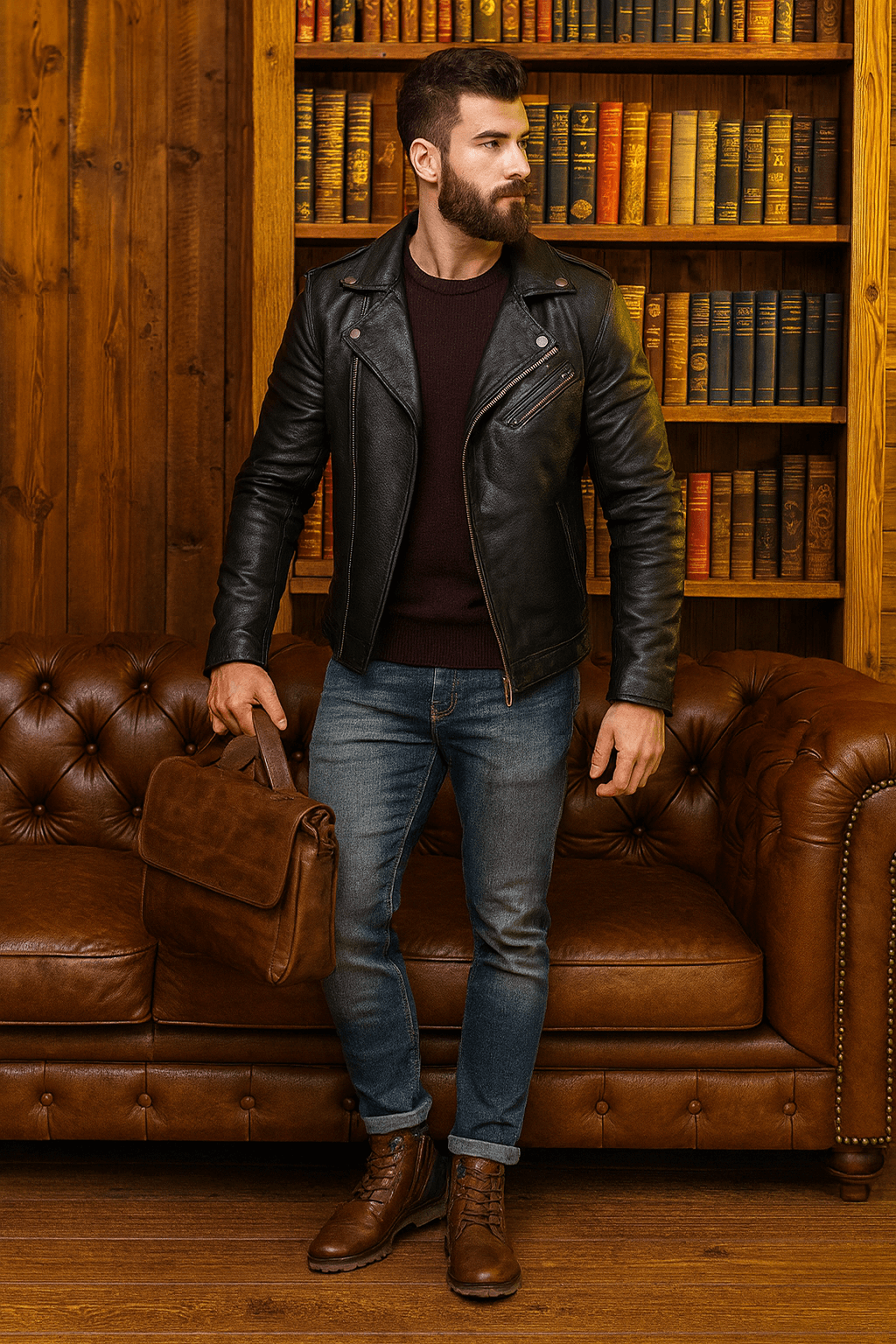 Silas | Men's Leather Dress Boots – Elegant Zipper Design – Comfortable & Durable Footwear