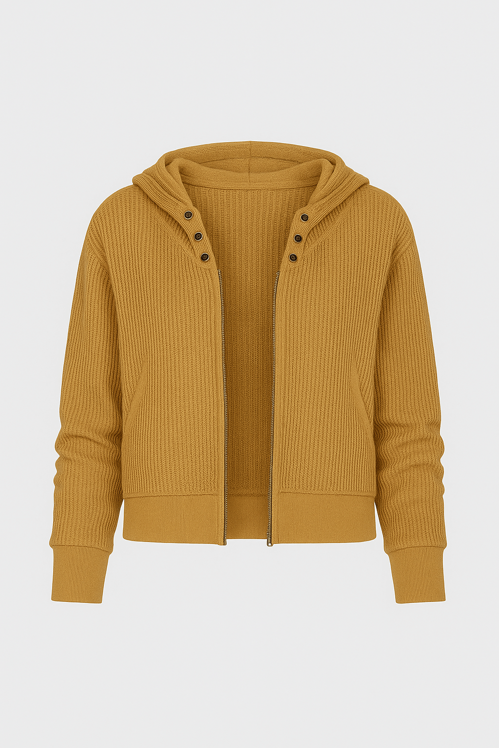 Dana | Women's Waffle-Knit Hooded Jacket - Soft Waffle Texture - Relaxed Slim Fit - Casual Layering