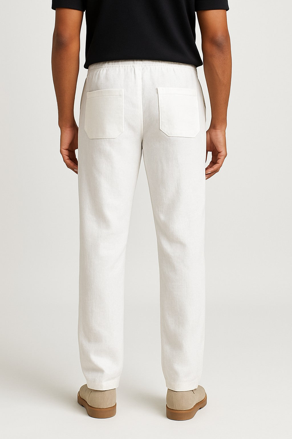 Alfie | Men’s Wide-Leg Trousers – Breathable Linen – Relaxed Fit – Drawstring Waist – Full Length