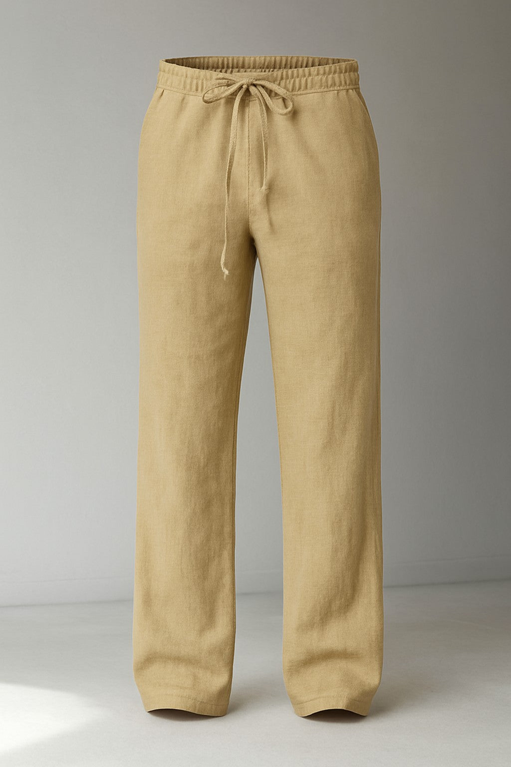 Alfie | Men’s Wide-Leg Trousers – Breathable Linen – Relaxed Fit – Drawstring Waist – Full Length