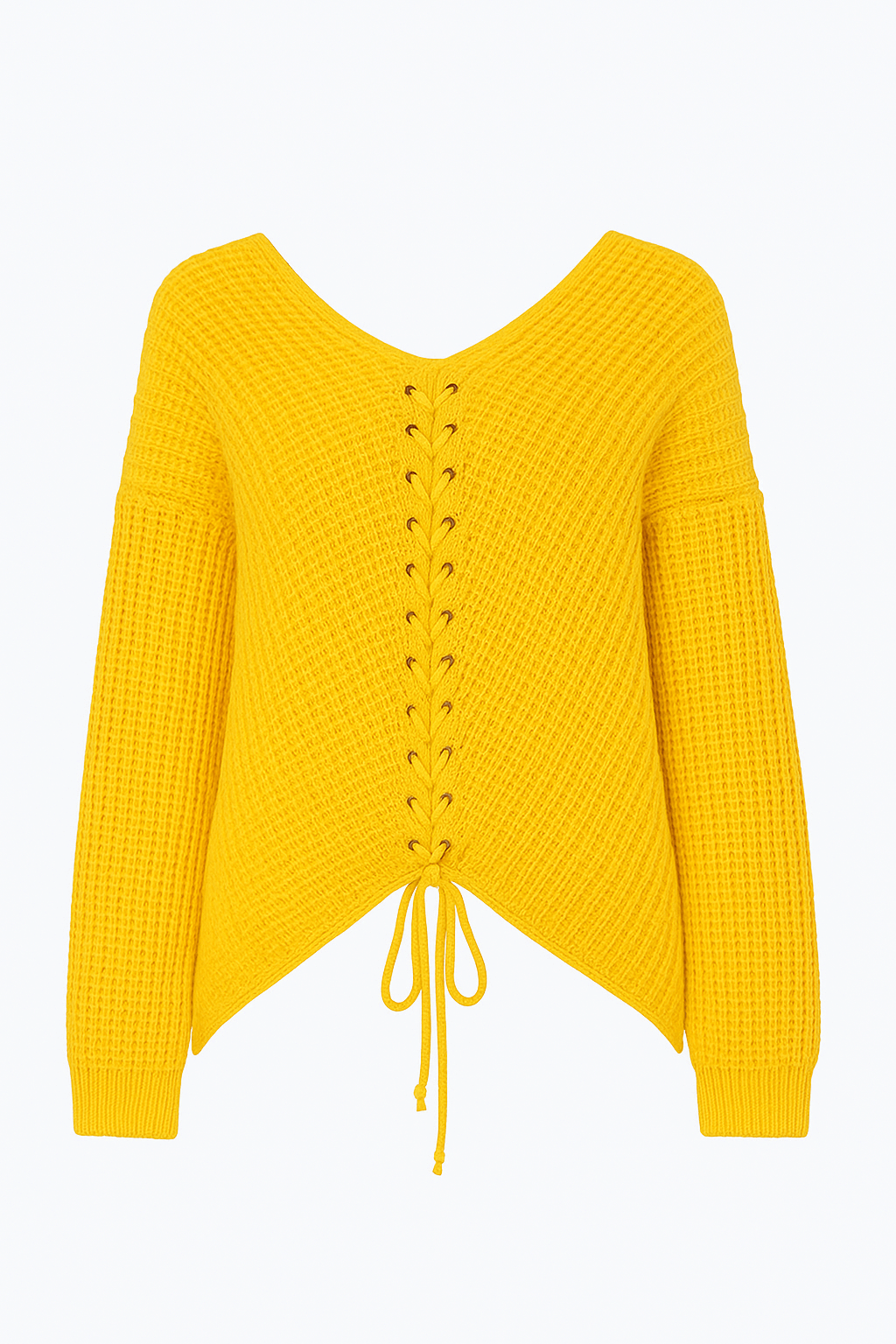 Meredith | Women's Sweater - Braided Front Detail - Round Neck - Soft Acrylic Knit