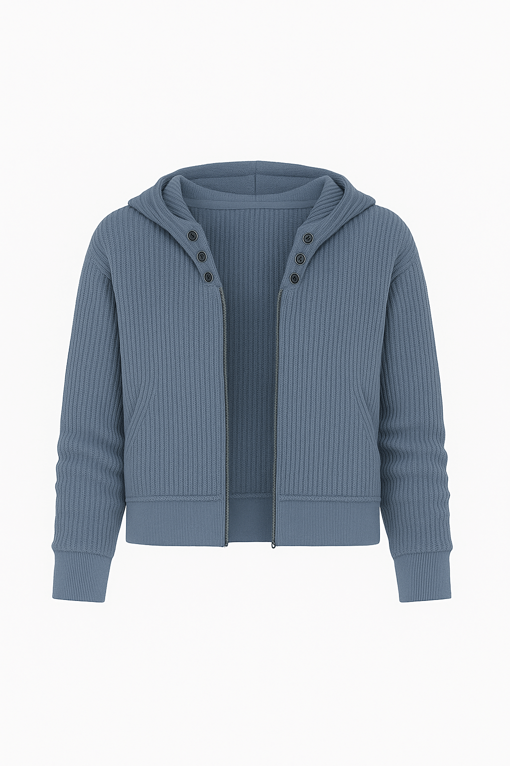 Dana | Women's Waffle-Knit Hooded Jacket - Soft Waffle Texture - Relaxed Slim Fit - Casual Layering