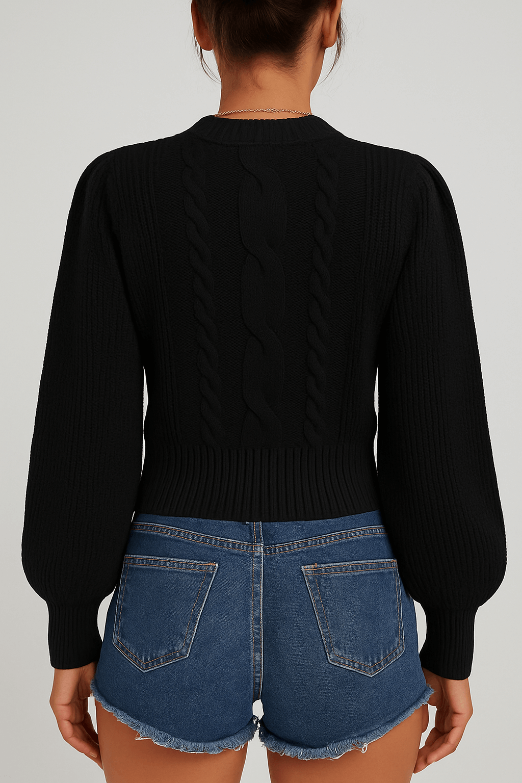 Brianna | Women's Oversized Cardigan Sweater – Cozy Knit with Lantern Sleeves