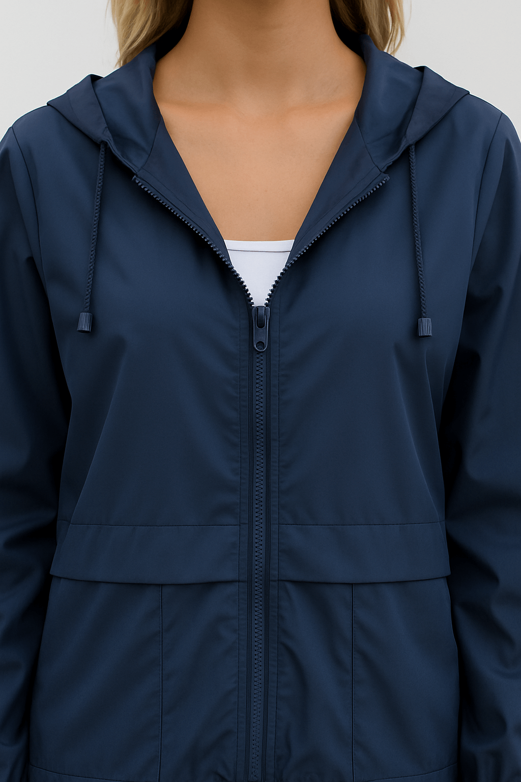 Paloma | Women’s Hooded Windbreaker - Lightweight Polyester - Adjustable Drawstrings - Zip-Up Front