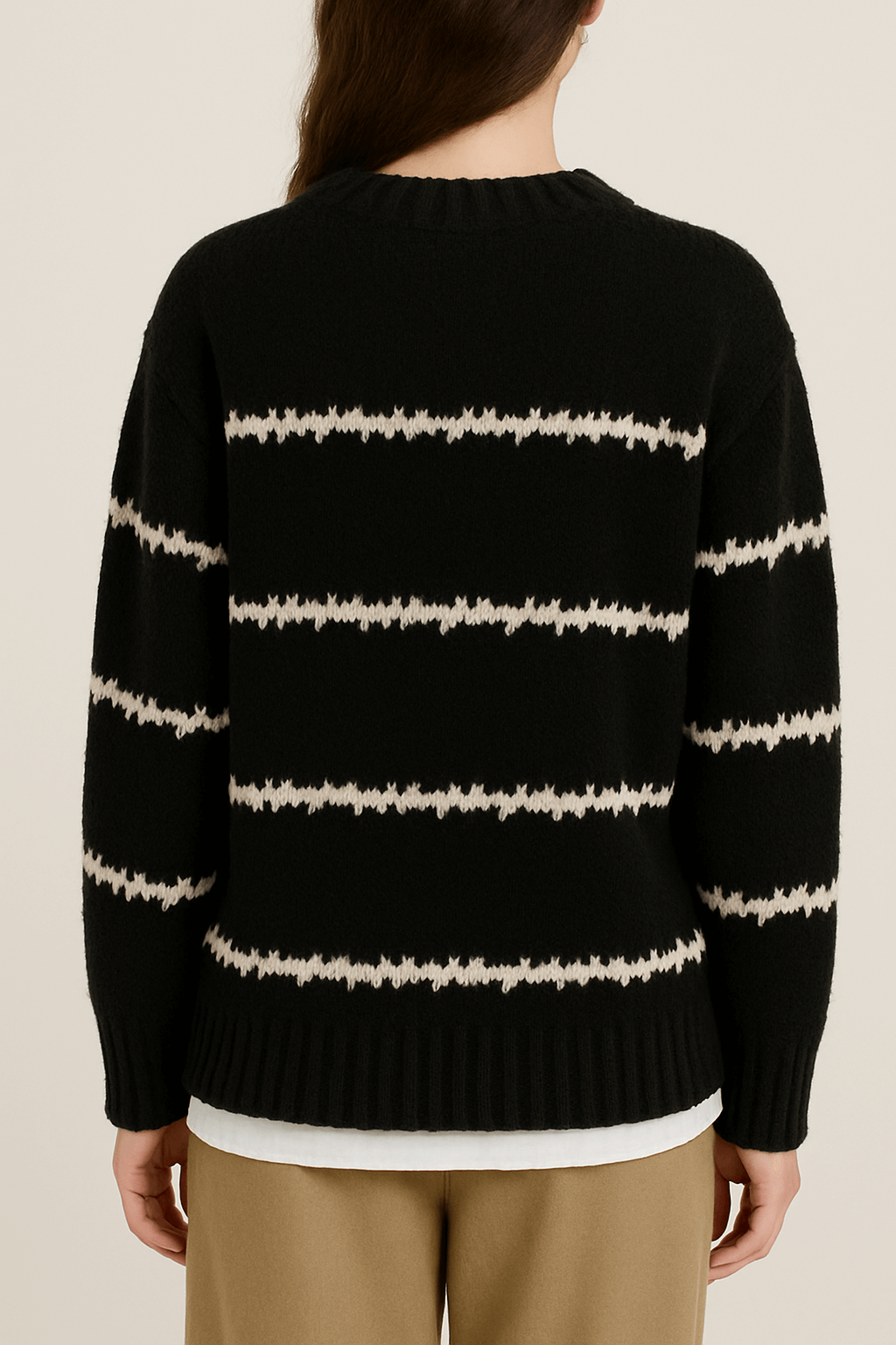 Gisella | Women's Striped Knit Sweater – Cozy & Stylish Round Neck Design