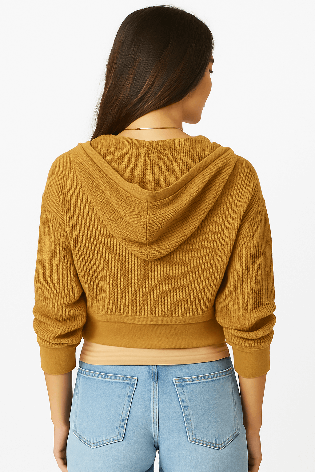 Dana | Women's Waffle-Knit Hooded Jacket - Soft Waffle Texture - Relaxed Slim Fit - Casual Layering