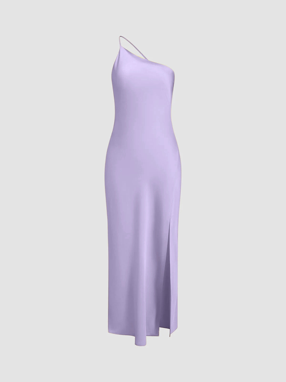 Variant image for Women's Satin Maxi Dress – One Shoulder, Open Back, High Slit – Elegant Evening & Formal Wear-16