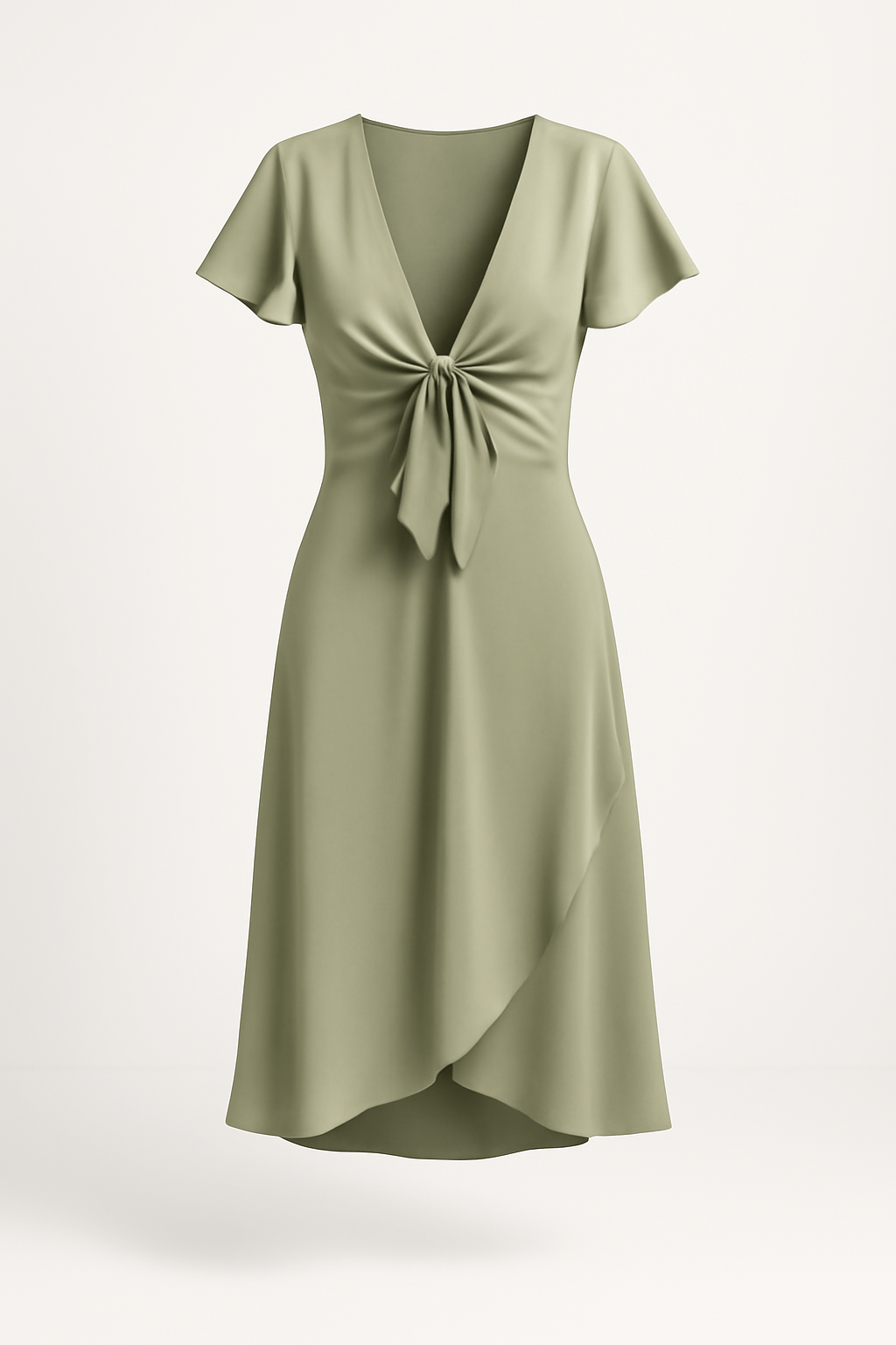 Tilly | Women’s Cotton Midi Dress - Deep V-Neck - Lightweight Fabric - Summer Wear