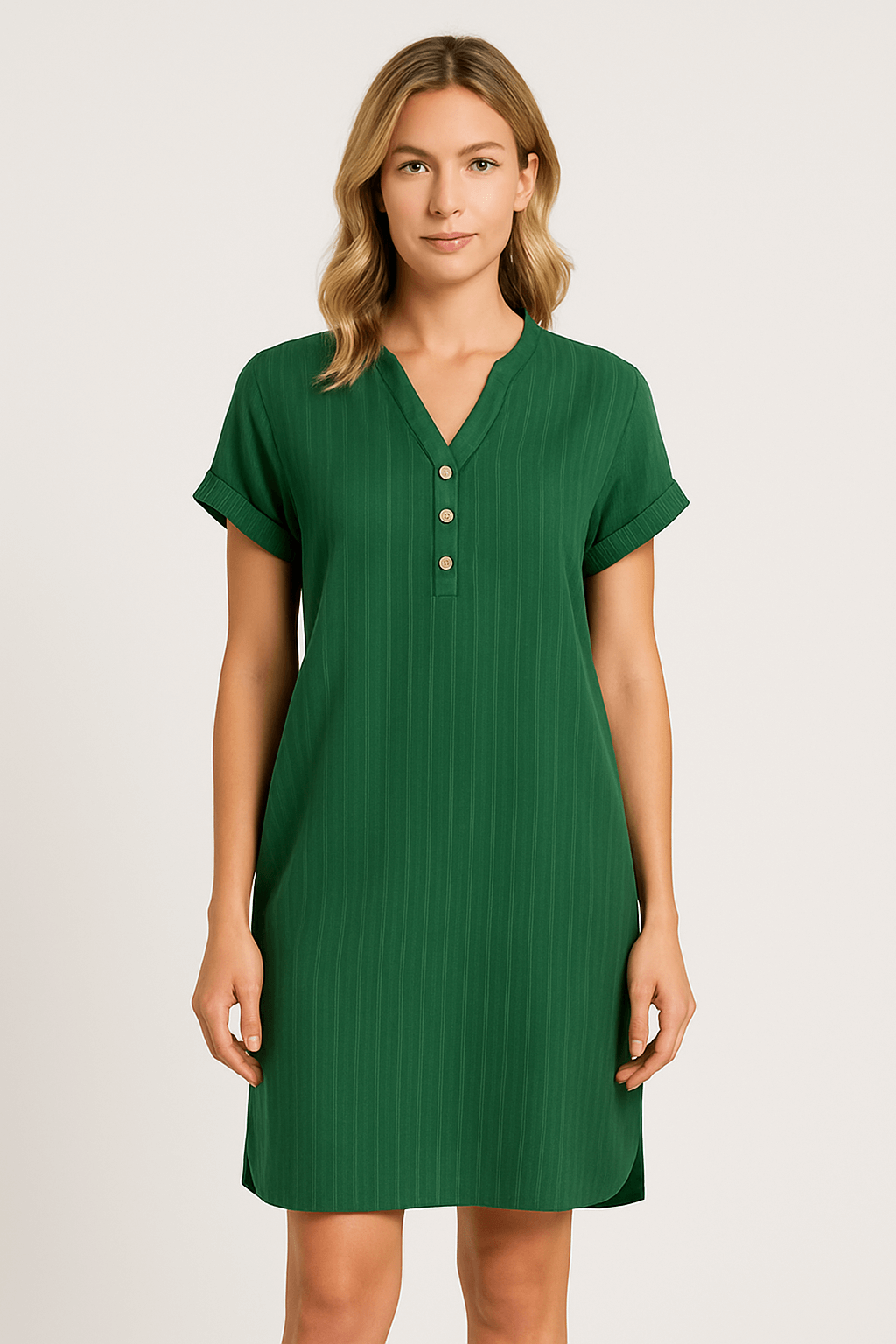 Clara | Women’s Midi Dress - V-Neck - Elegant Style - Casual to Formal