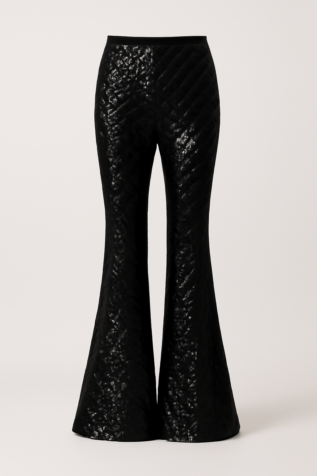 Edith | Women’s Sequin Flared Pants - Party Wear - Stretch Waistband