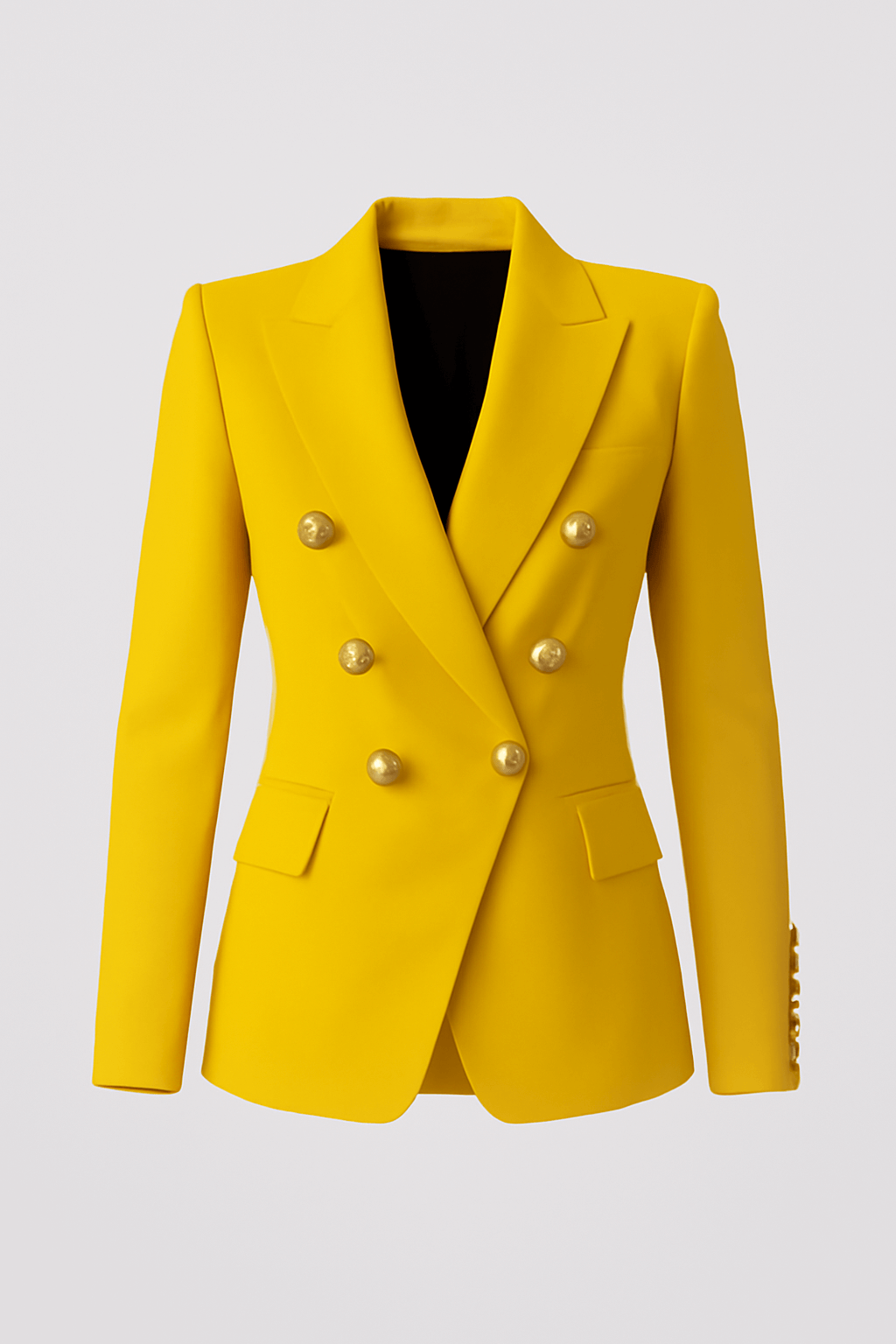 Thea | Women’s Black Blazer - Office Wear - Double-Breasted - Formal Blazer