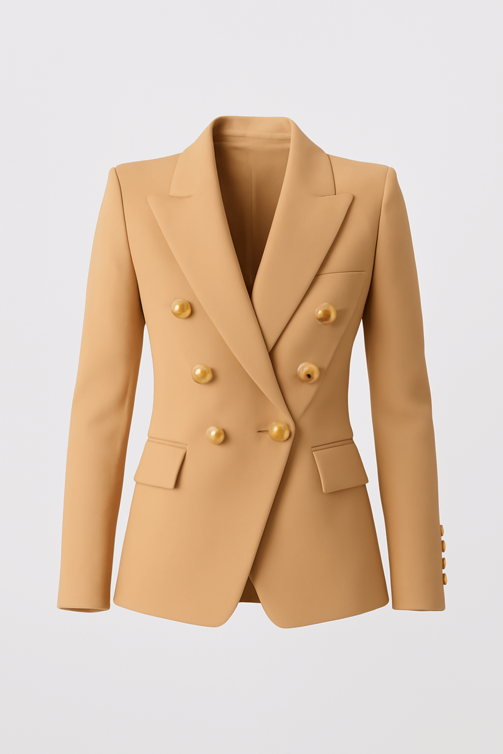 Thea | Women’s Black Blazer - Office Wear - Double-Breasted - Formal Blazer